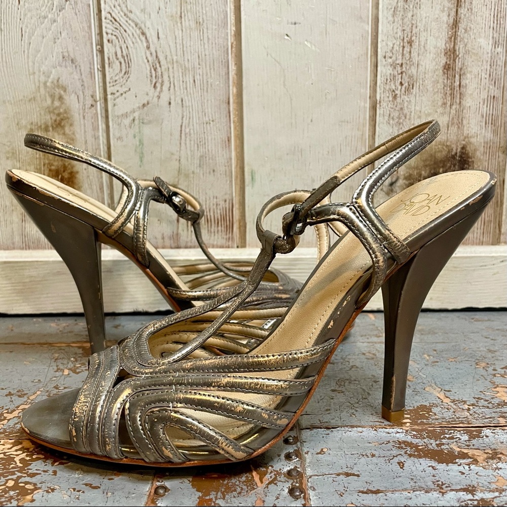 Joan & David Damimo Metallic Strappy Heel Sandals